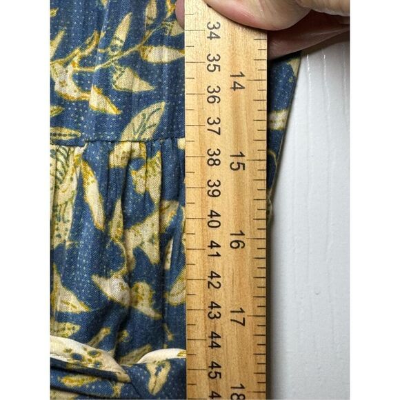 ULLA JOHNSON Kemala Tiered Waist Tie Printed Cotton-Blend Voile Maxi Dress 2 - Picture 11 of 16